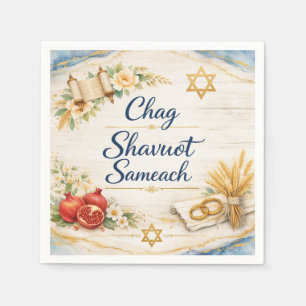 Chag Shavuot Sameach, Happy Shavuot Napkin