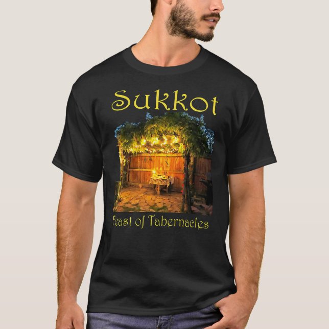 Chag Sukkot Thanksgiving Feast of Tabernacles Sukk T-Shirt (Front)