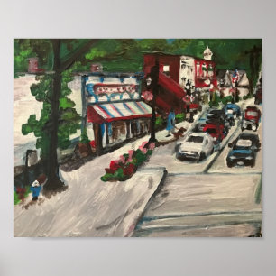 "Chagrin Falls" Ohio Painting by Willowcatdesigns Poster