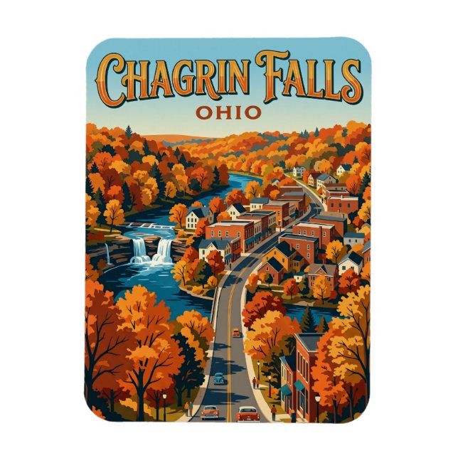 Chagrin Falls USA Magnet (Vertical)