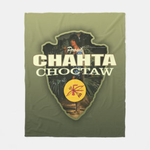 Chahta (arrowhead) fleece blanket