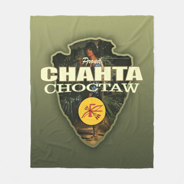 Chahta (arrowhead) fleece blanket (Front)