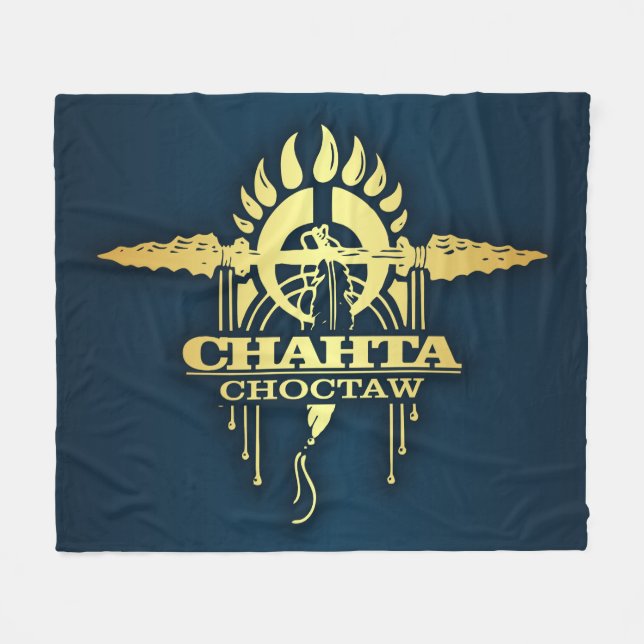 Chahta (Choctaw) Fleece Blanket (Front (Horizontal))