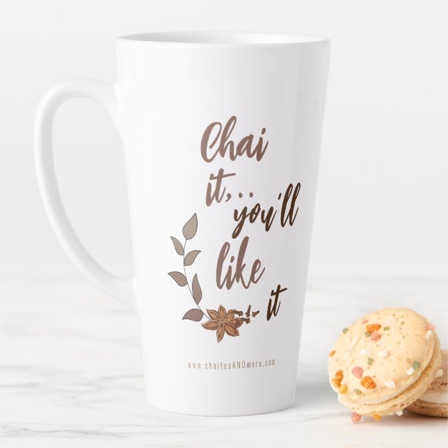Chai Latte Pun Coffee Shop Merch Mug (In Situ)