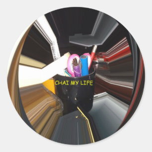Chai My Life lovely Inspired DIY Ideas for Life Classic Round Sticker