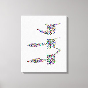 Chai symbol made with Gemstones in All Colors Canvas Print
