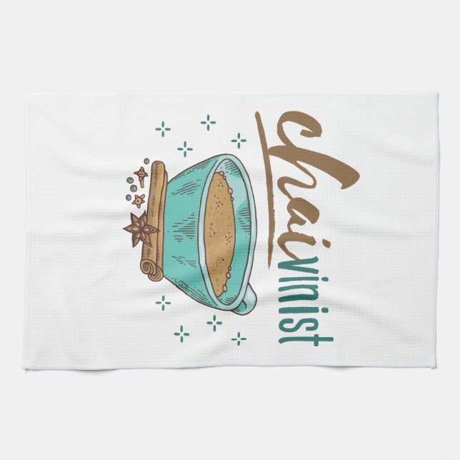 Chai Tea Lover "Chaivinist"  Towel (Horizontal)
