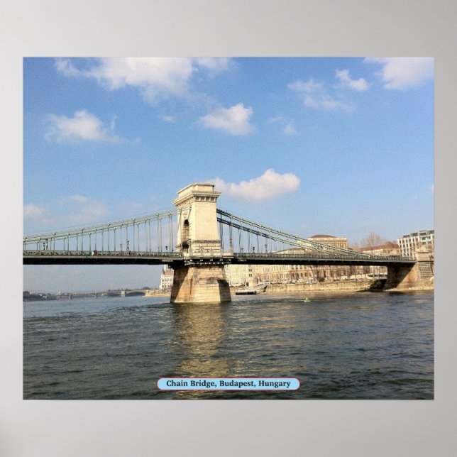 Chain Bridge, Budapest, Hungary Poster (Front)