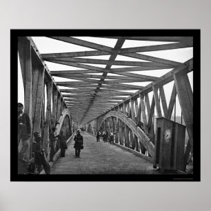 Chain Bridge over the Potomac River 1865 Poster
