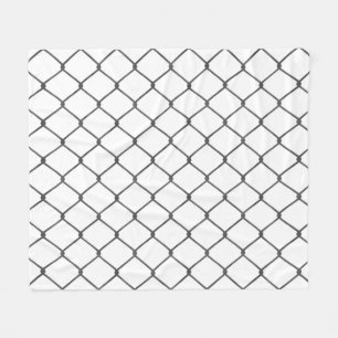 Chain Link Fence Fleece Blanket