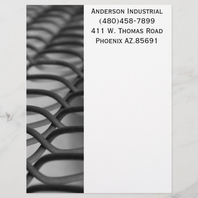chain link fence letterhead (Front)
