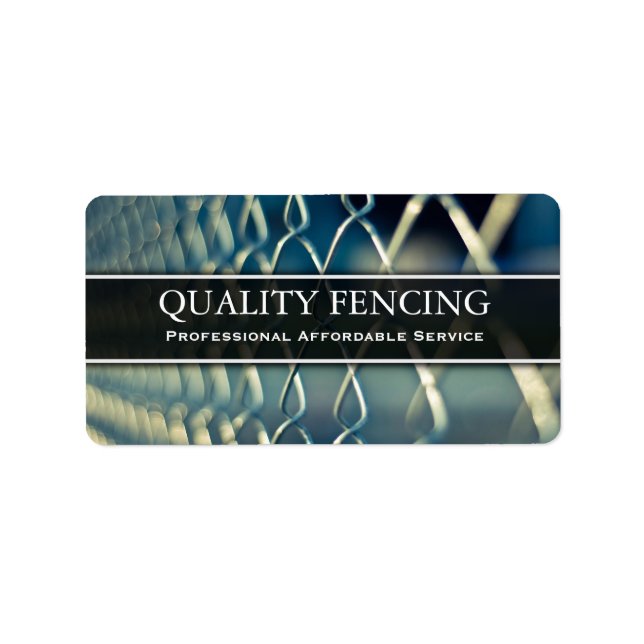 Chain Link Fencing / Fence Photo Business Sticker (Front)