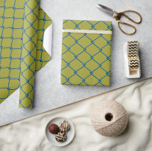 Chain Link Grid Wrapping Paper