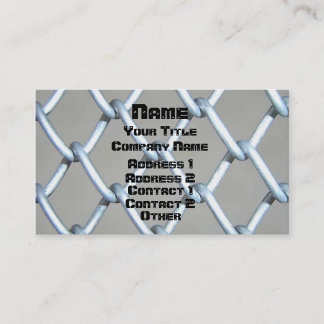 Chain Link & Screwed Business Card (Front)