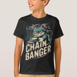Chain Nger Disc Golf Cat Humour _1  T-Shirt