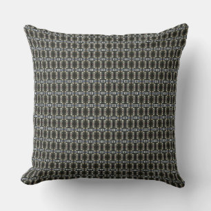 Chain of Doors in Brown Gray Design Throw Pillow