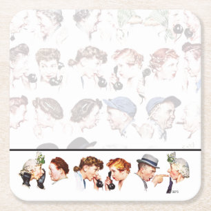 Chain of Gossip 4 Square Paper Coaster
