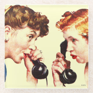 Chain of Gossip Glass Coaster