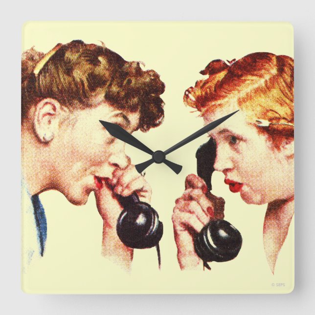 Chain of Gossip Square Wall Clock (Front)