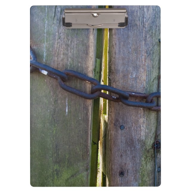 Chain on wood clipboard (Front)