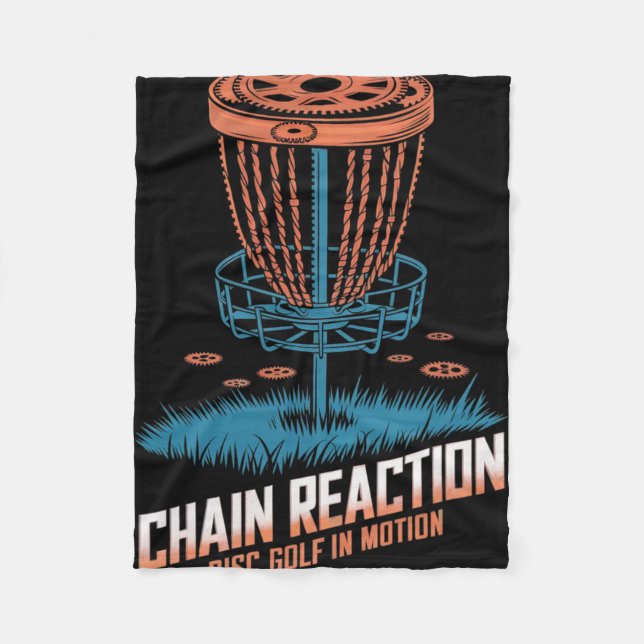 Chain Reaction Disc Golf Design - Precision And Mo Fleece Blanket (Front)