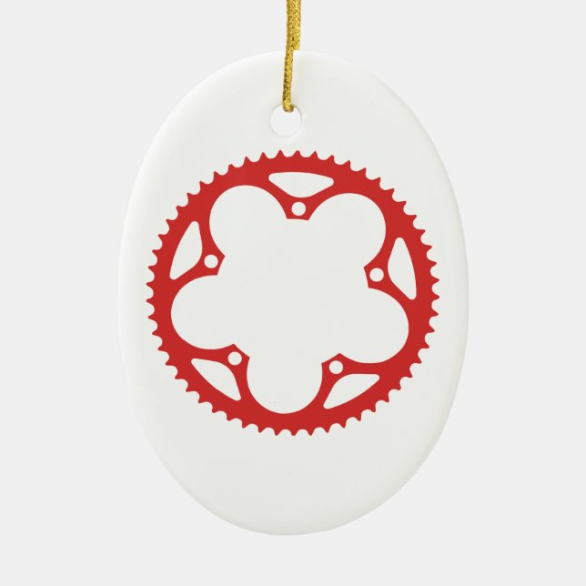 Chain Ring Ceramic Tree Decoration (Front)