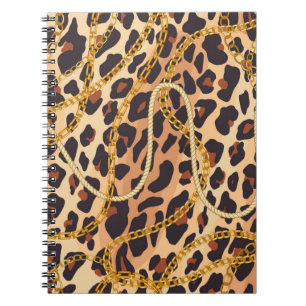 Chain seamless pattern. Animal print. Baroque tren Notebook