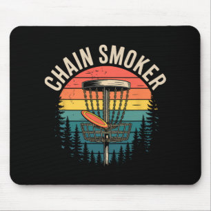 Chain Smoker Funny Disc Golf Tree Chains Frisbee M Mouse Mat