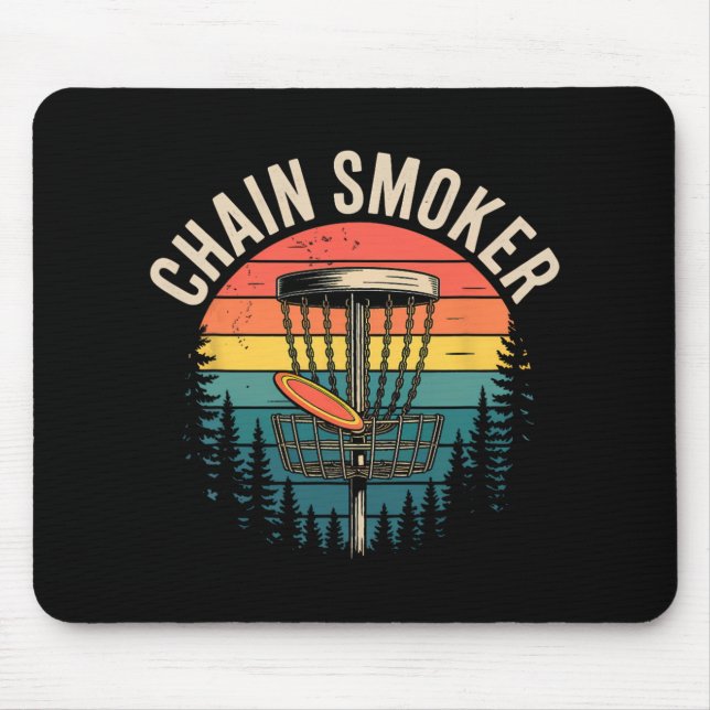 Chain Smoker Funny Disc Golf Tree Chains Frisbee M Mouse Mat (Front)