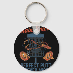 Chain Smoker Perfect Putt Never Miss Disc Golf Key Ring