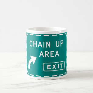 Chain Up Area Exit Sign Coffee Mug