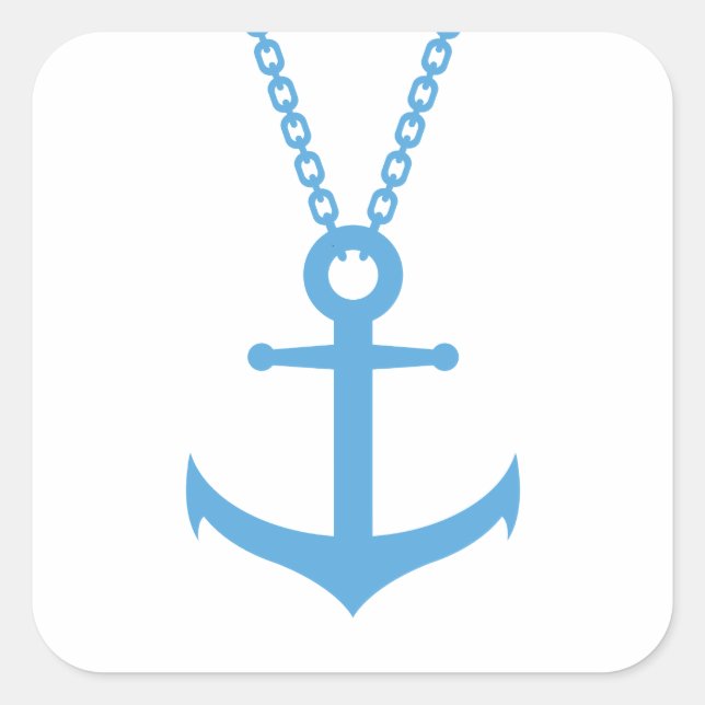Chained anchor square sticker (Front)