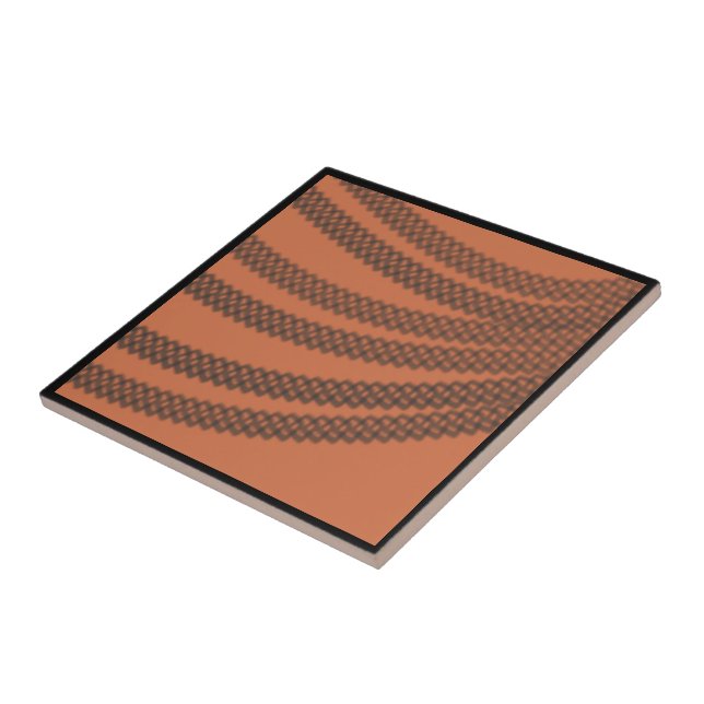 Chained Link Fuzz Grey On Copper Pattern Tile (Side)