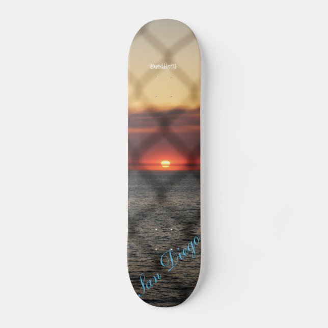 Chained Sunset Skateboard (Front)