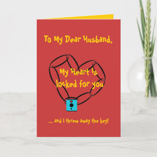 chainheart, To My Dear Husband,, My Heart is lo... Holiday Card