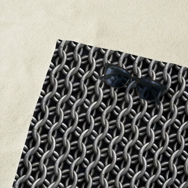 Chainmail Mediaeval Armour Beach Towel (In Situ)