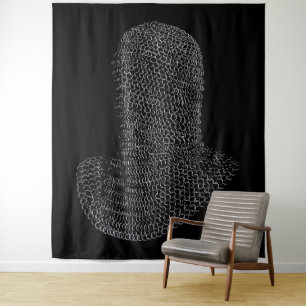 Chainmail Warrior Hood Tapestry