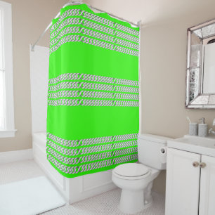 Chains Green Shower Curtain