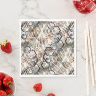 Chains on palm leaves. napkin