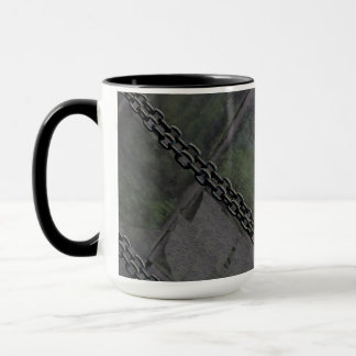 Chains on Vintage Wood Mug