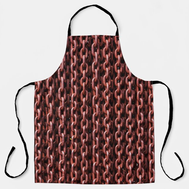 Chains rusty links iron metal apron (Front)