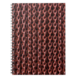Chains rusty links iron metal notebook