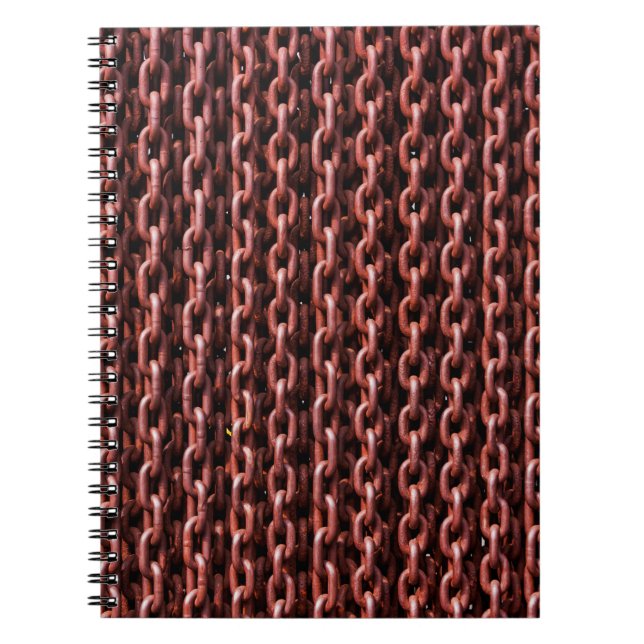 Chains rusty links iron metal notebook (Front)