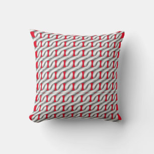 Chains Throw Pillow, Red Cushion