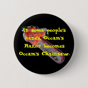 chainsaw 6 cm round badge