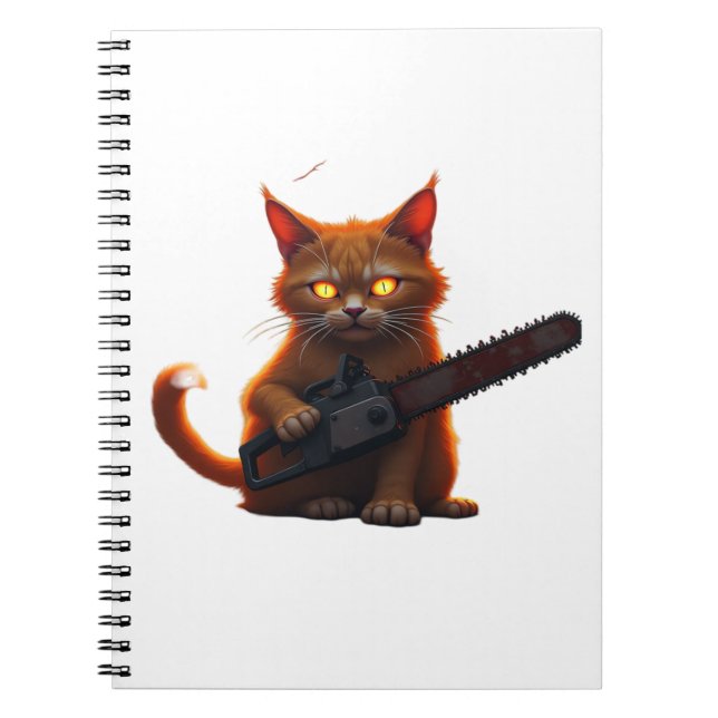 chainsaw cat shirt Classic T-Shirt Notebook (Front)