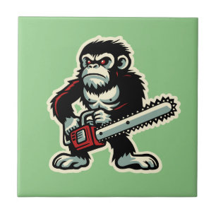 Chainsaw Chimp Tile