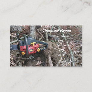 Chainsaw Clearing arborist Business Card