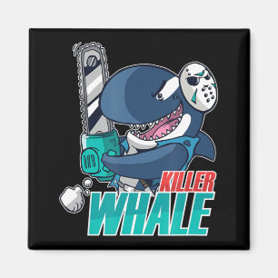 Chainsaw Killer Whale Costume Fun Orca Halloween Magnet