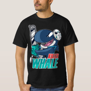 Chainsaw Killer Whale Costume Fun Orca Halloween T-Shirt